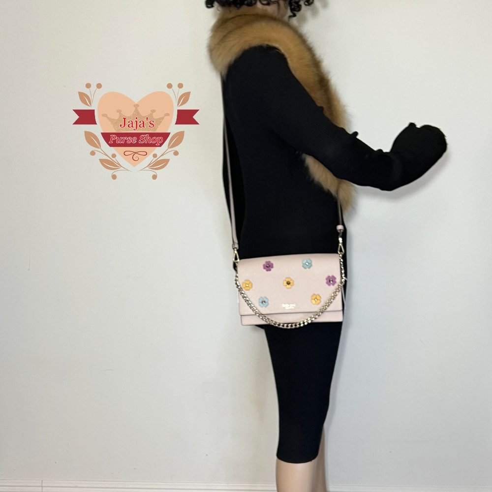 💜Kate Spade Leather Floral Crossbody Purse💜 - Picture 14 of 17